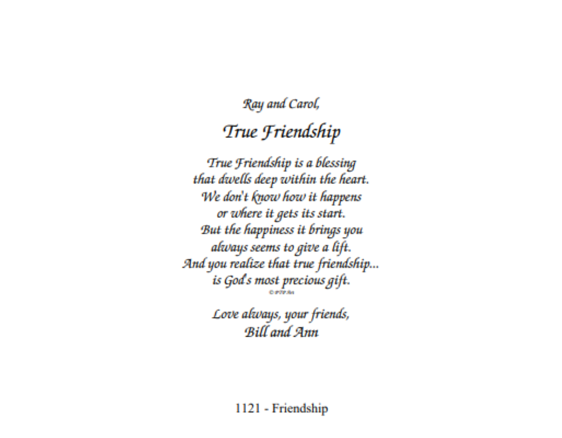 1121 Friendship