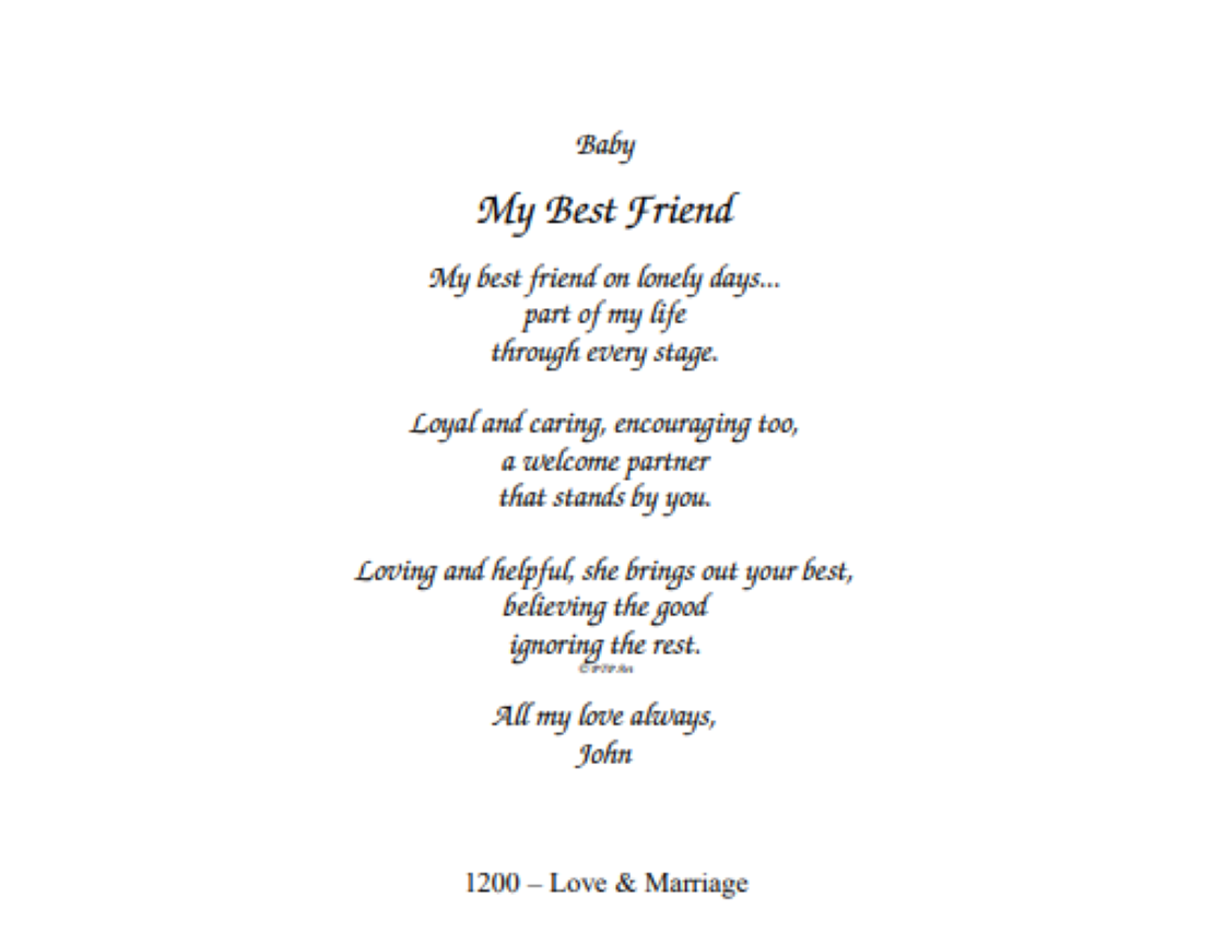 1200 Love and Marriage