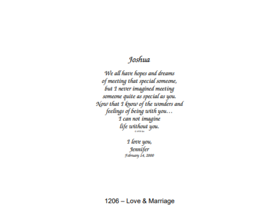 1206 Love and Marriage