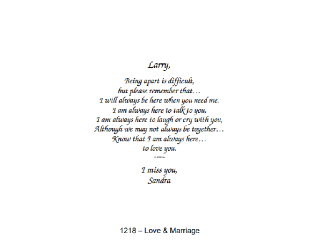 1218 Love and Marriage