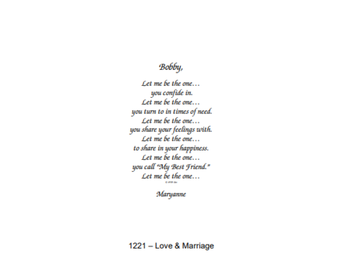 1221 Love and Marriage