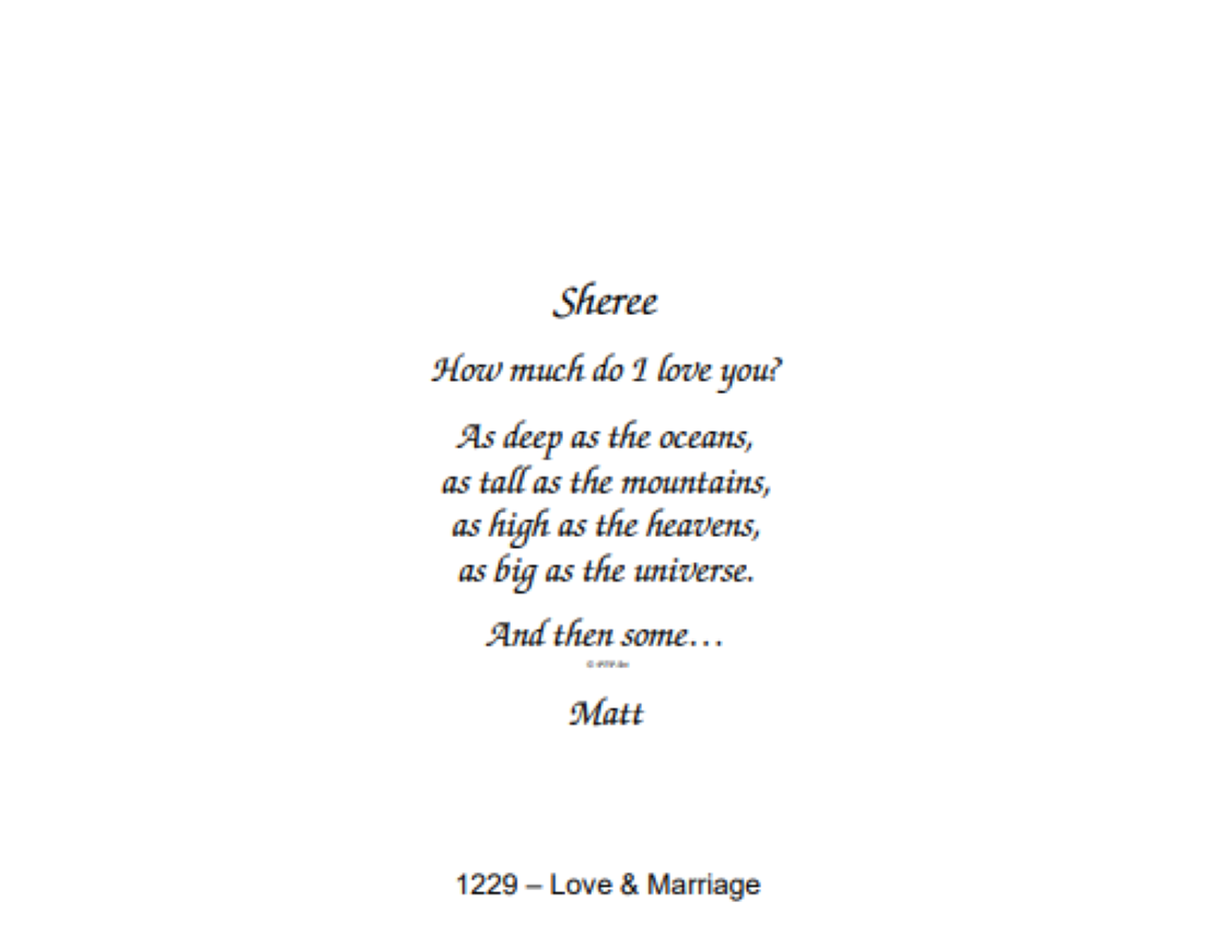 1229 Love and Marriage