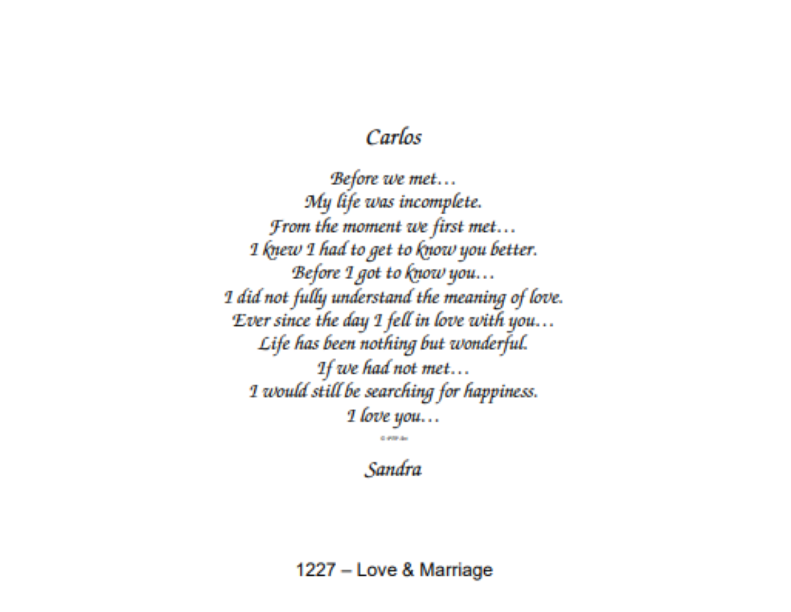 1227 Love and Marriage