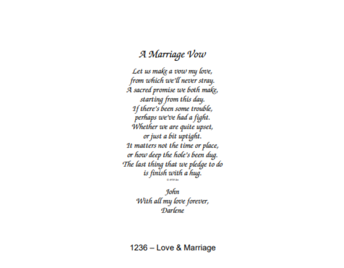 1236 Love and Marriage