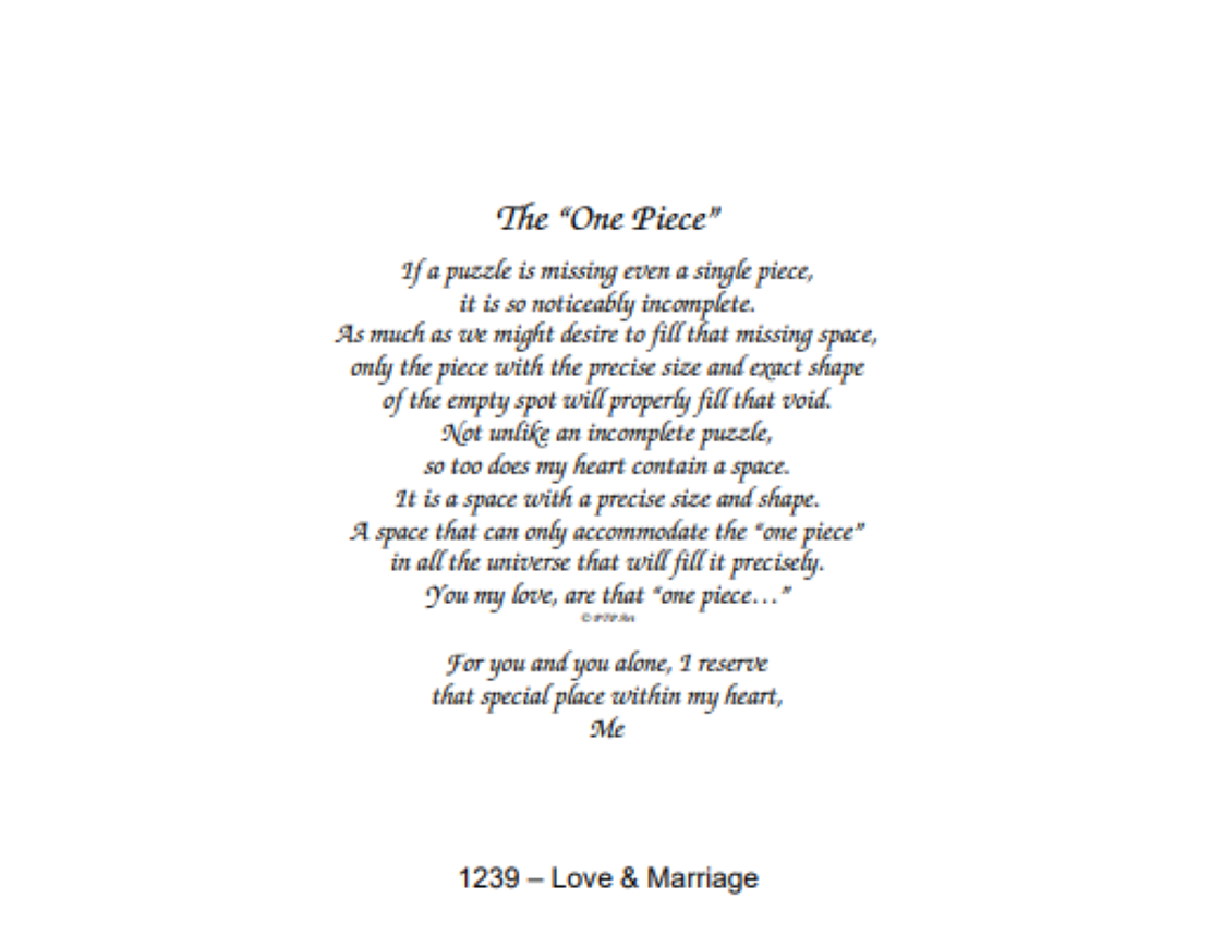 1239 Love and Marriage