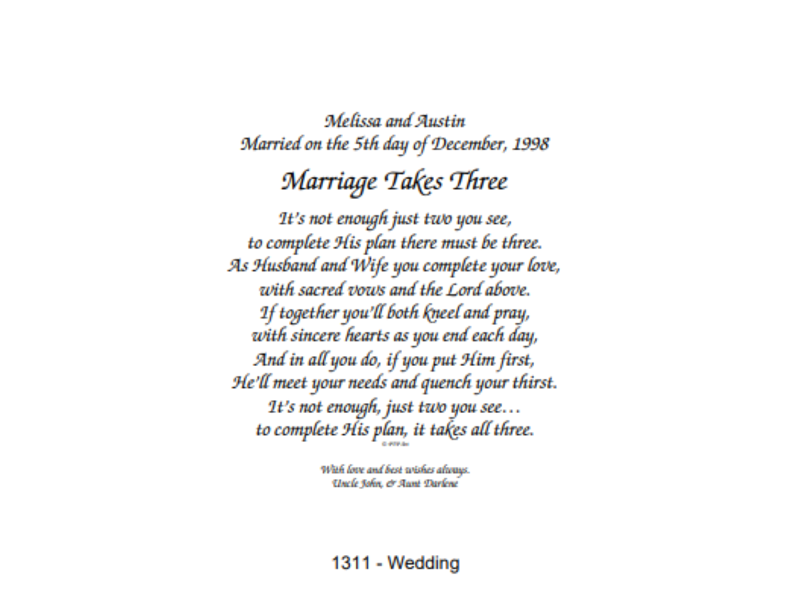 1311 Wedding