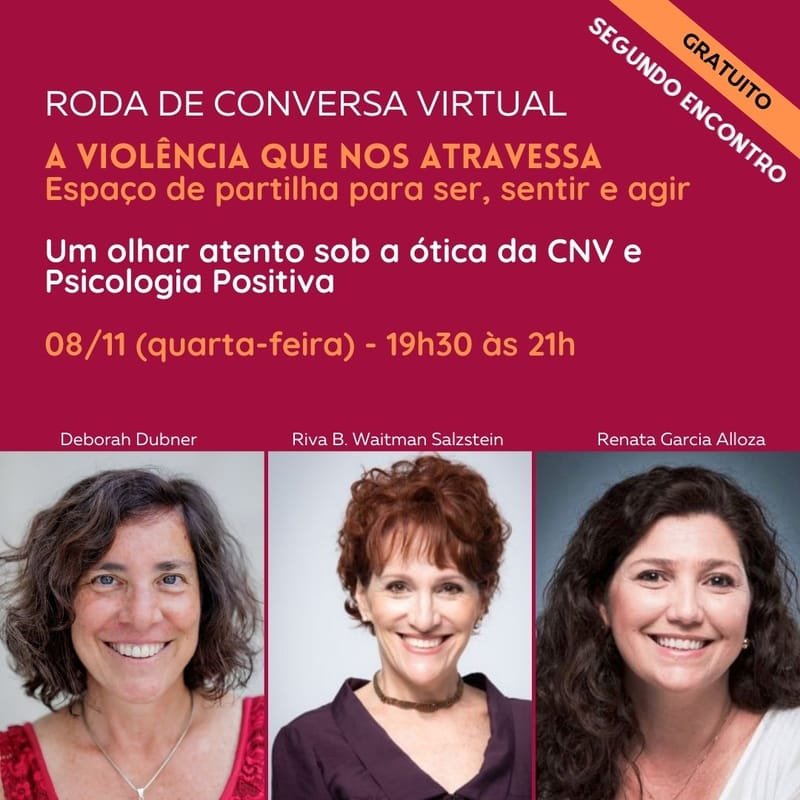 RODA DE CONVERSA VIRTUAL - A VIOLÊNCIA QUE NOS ATRAVESSA