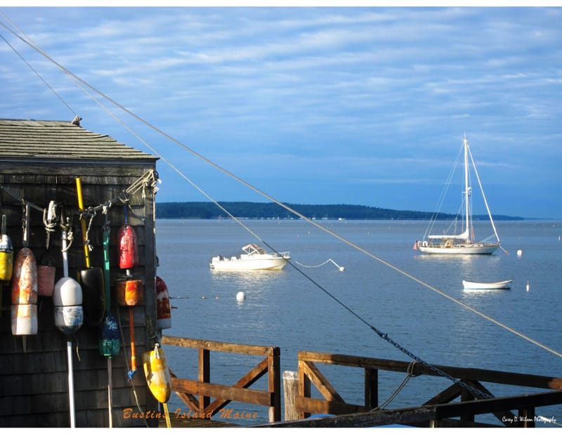 The Public Dock on Bustins Island Maine*