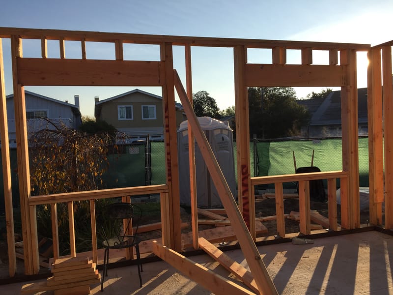 FRAMING Room addition in San Jose