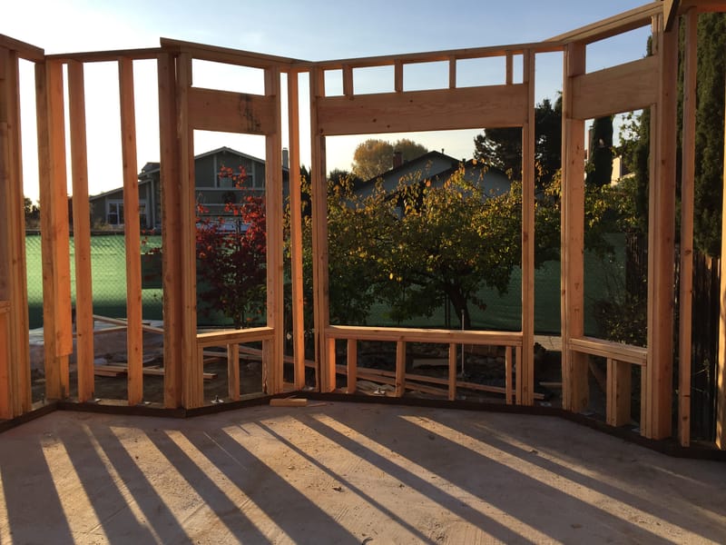 FRAMING Room addition in San Jose