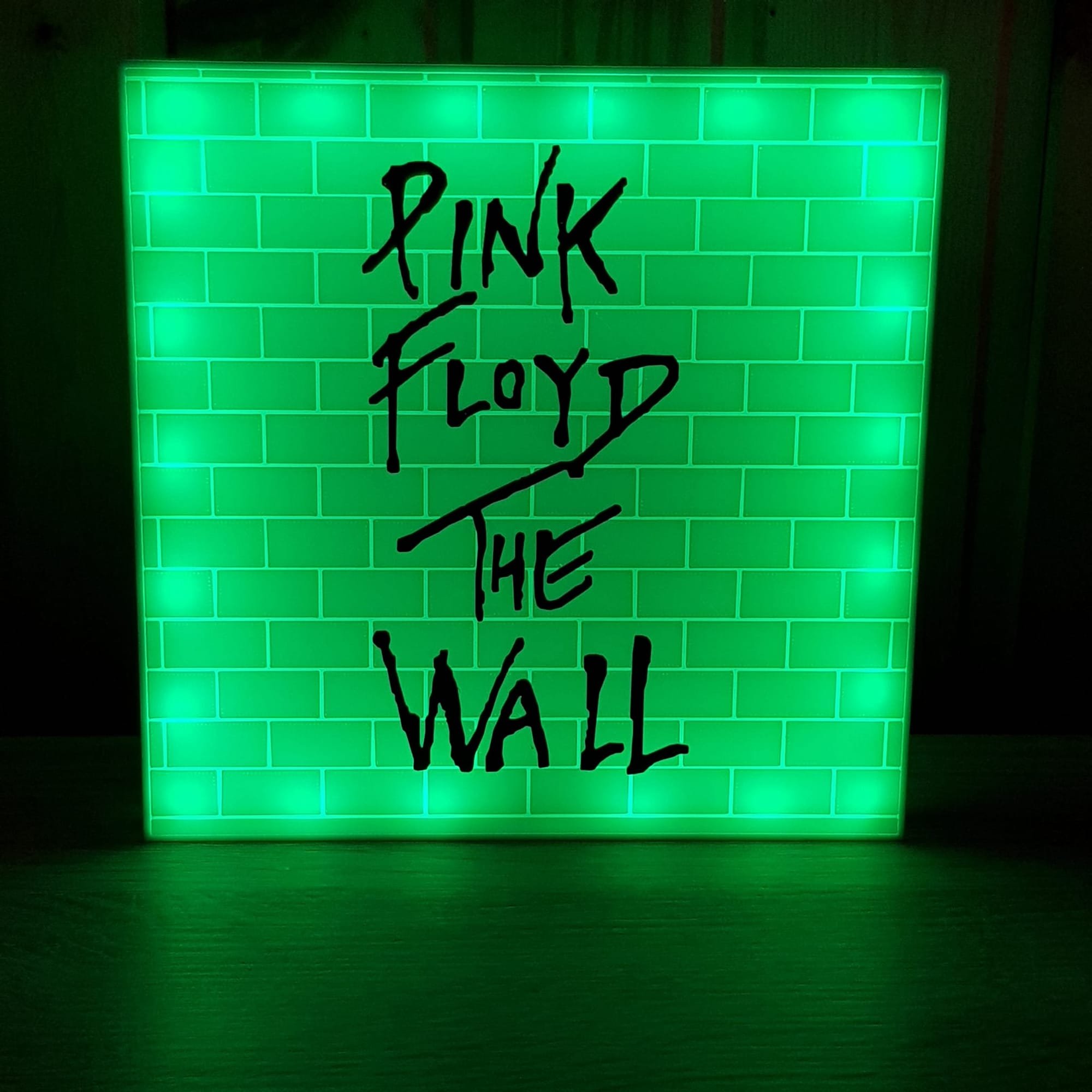Enseigne multicouleur Pink Floyd -The wall