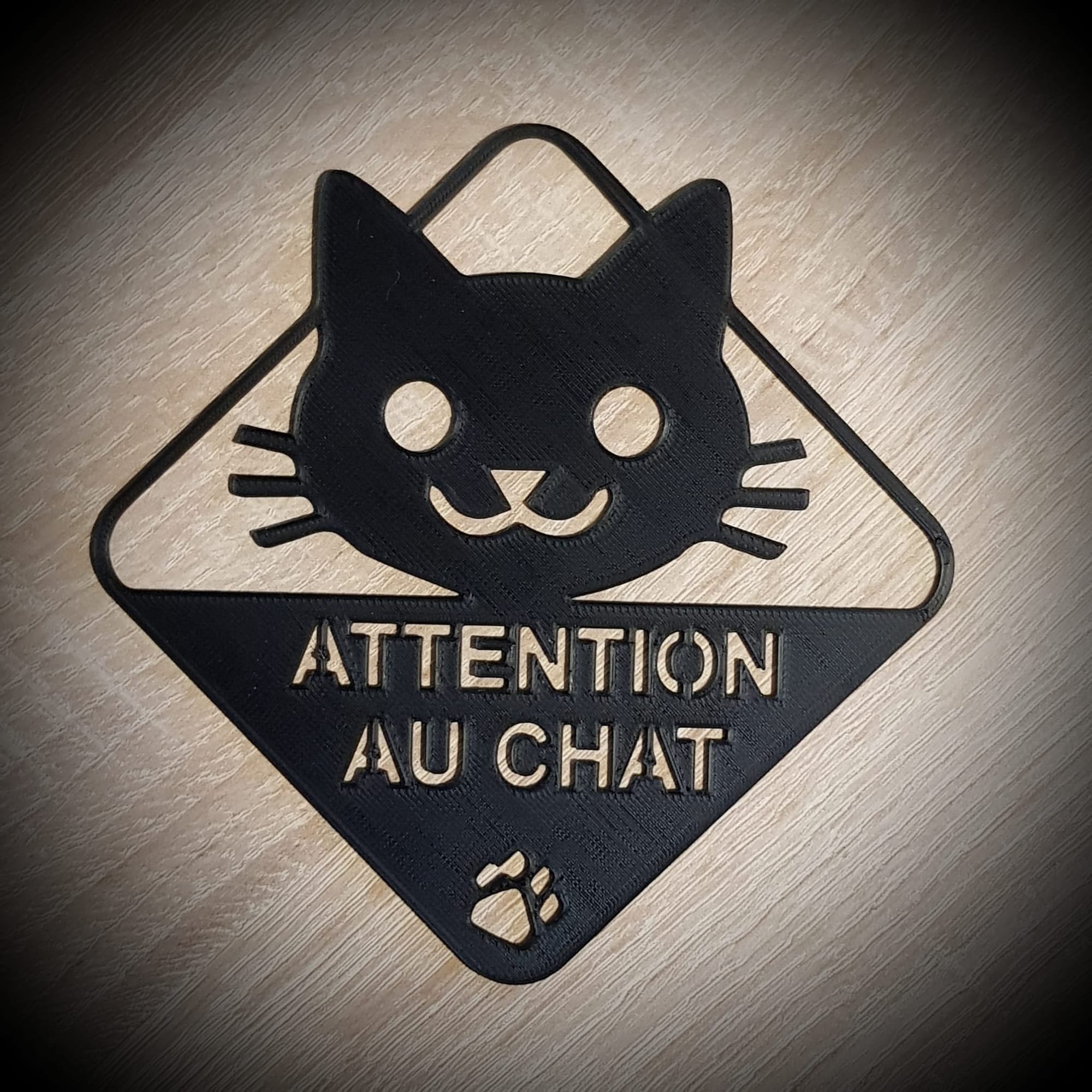 Pancarte "Attention au chat"