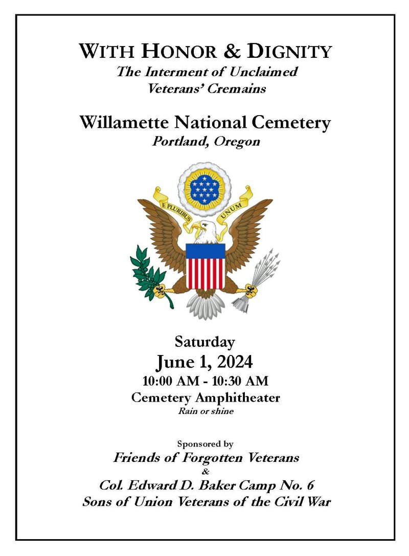 Interment of Unclaimed Veterans' Remains