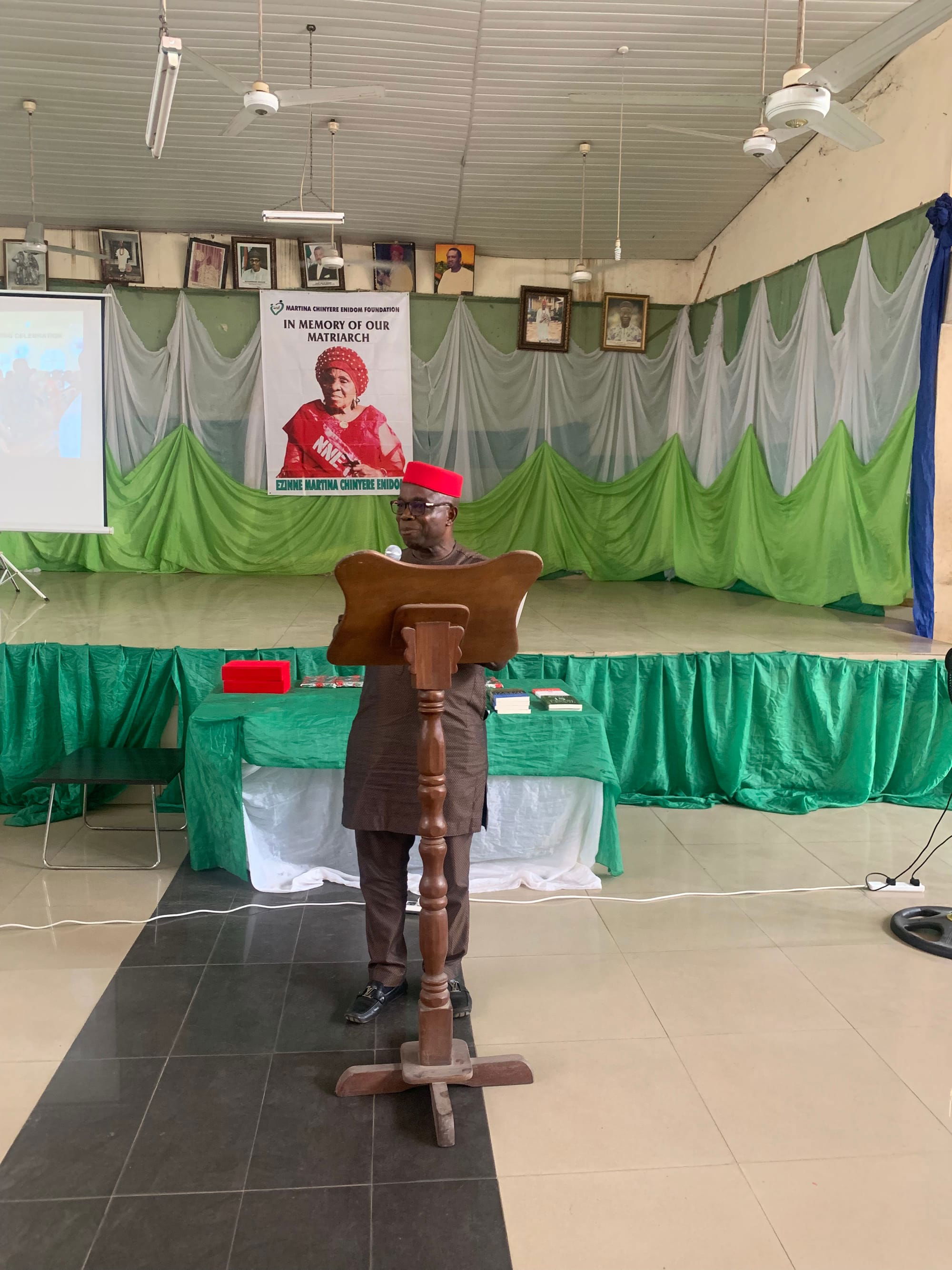 The Chairman of the foundation delivering his speech