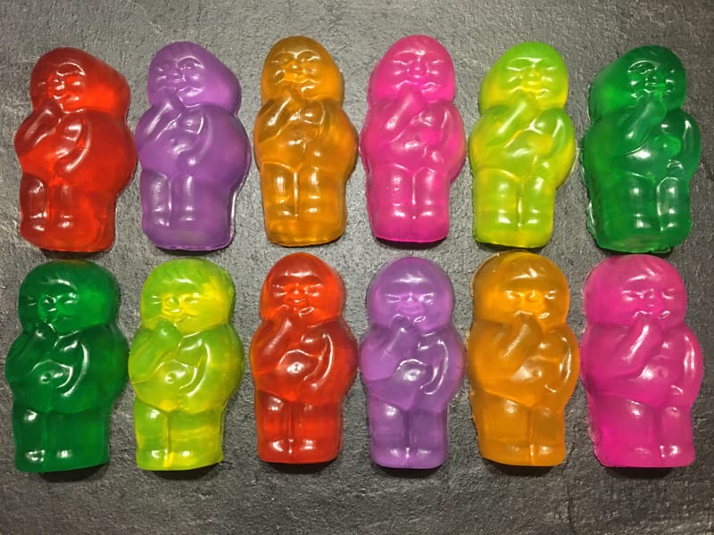 Soap Bars, Fruity Jelly Baby Shaped Soap Bars