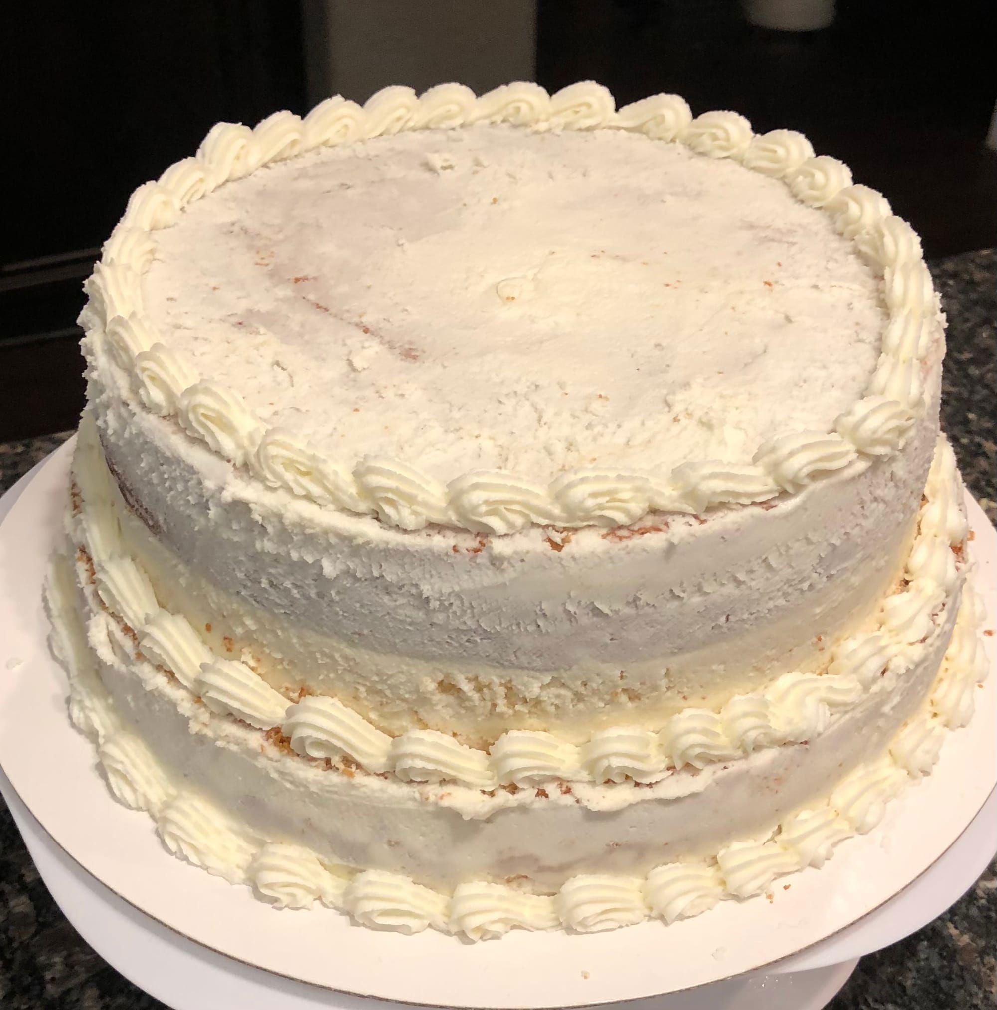 2 Tier - 4 Layer Rustic Vanilla Cake