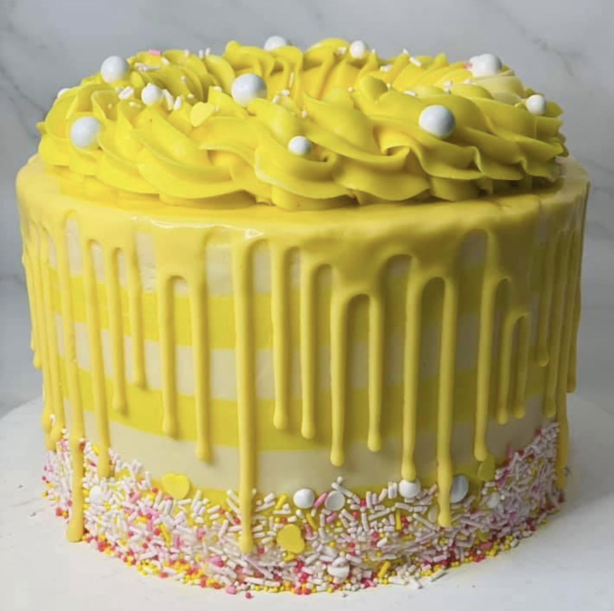 3 Layer Lemon Cake With Buttercream Frosting