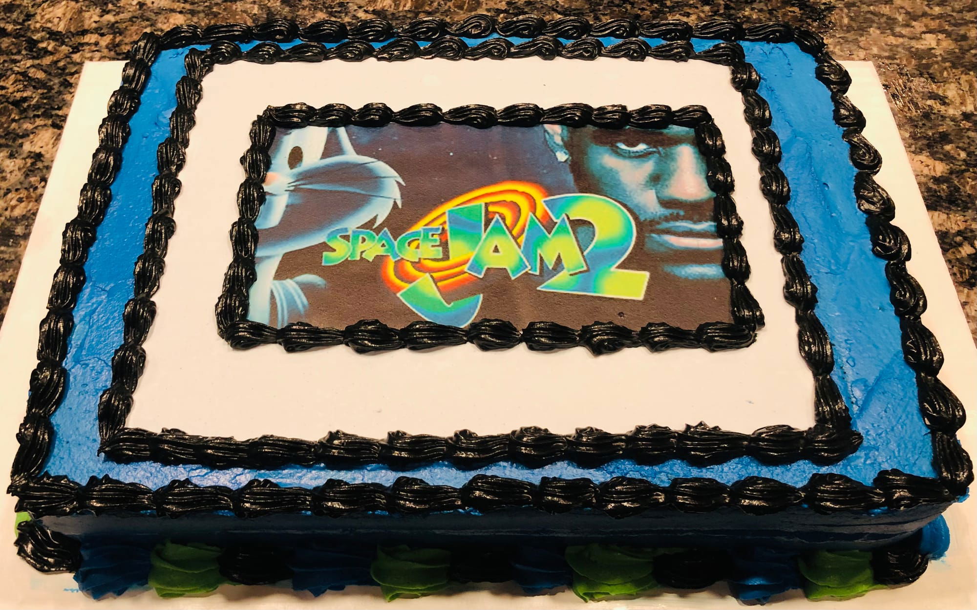 Space Jam 2 Vanilla Sheet Cake With Buttercream Frosting
