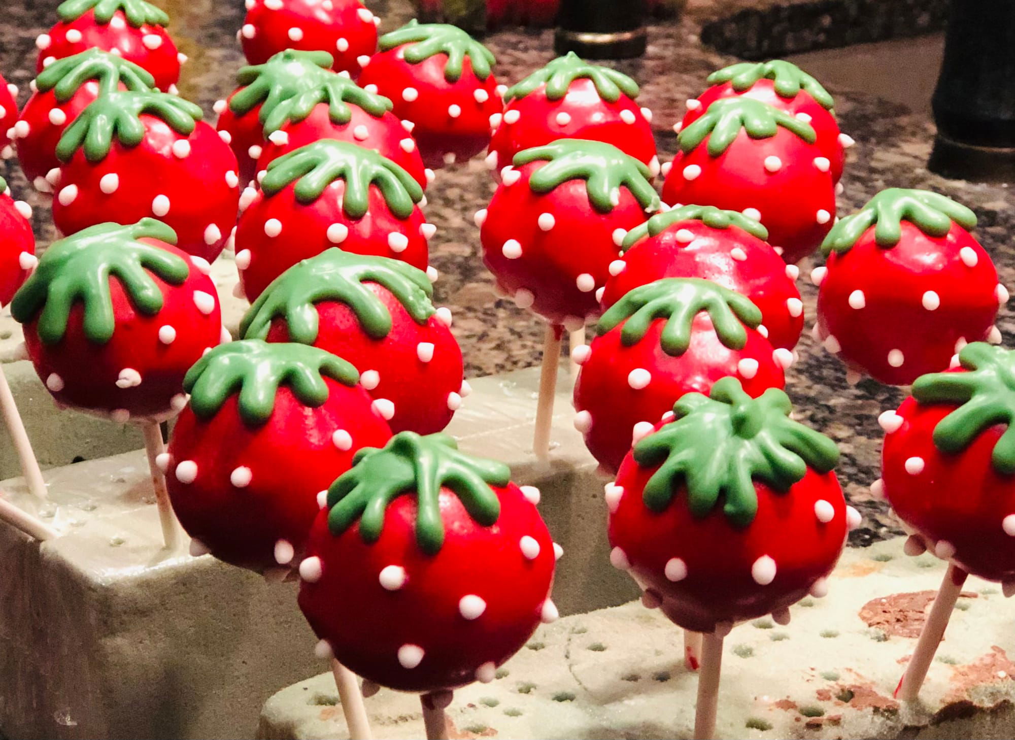 Strawberry Cake Pops And Strawberry Marshmallows