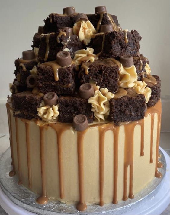 3 Layer Chocolate Brownie Explosion Cake