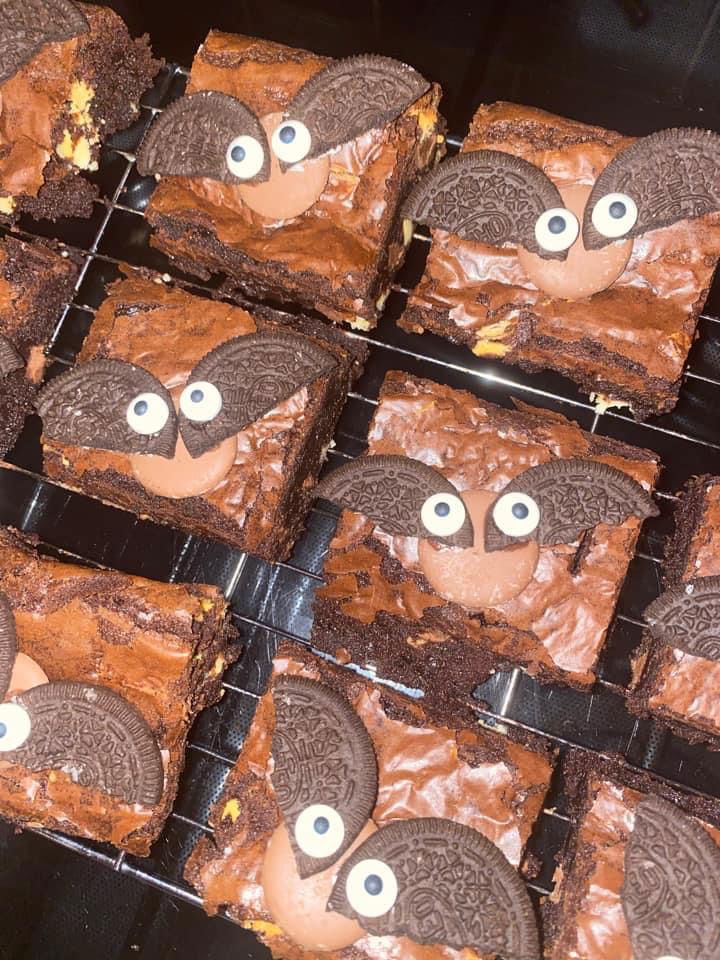 Halloween Chocolate Bat Brownies