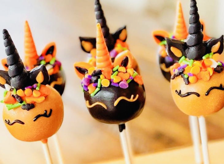 Halloween Unicorn Cake Pops