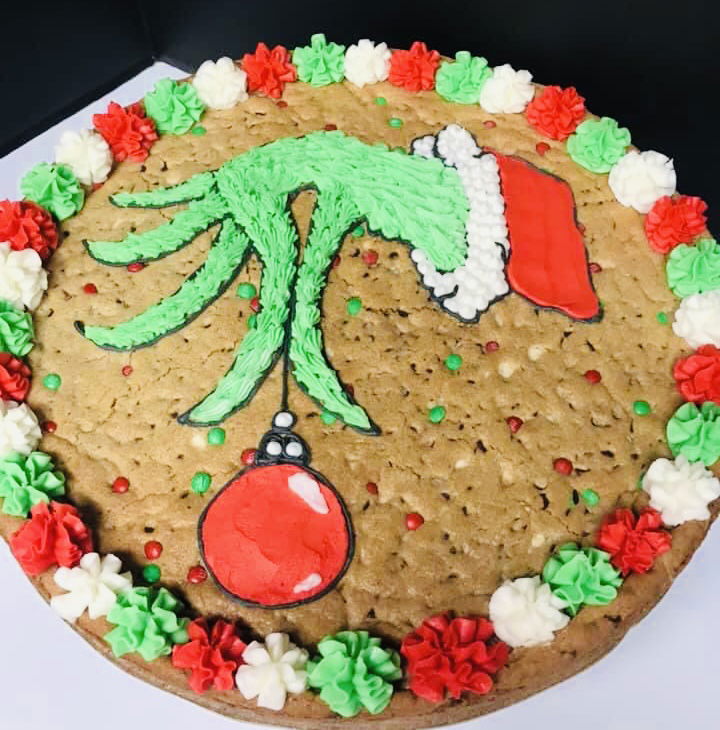 Christmas Grinch M&M’s Cookie Cake