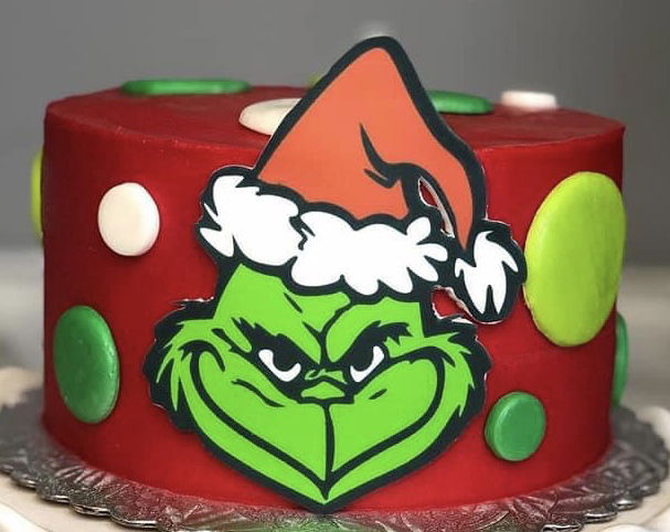 Grinch Christmas Cake