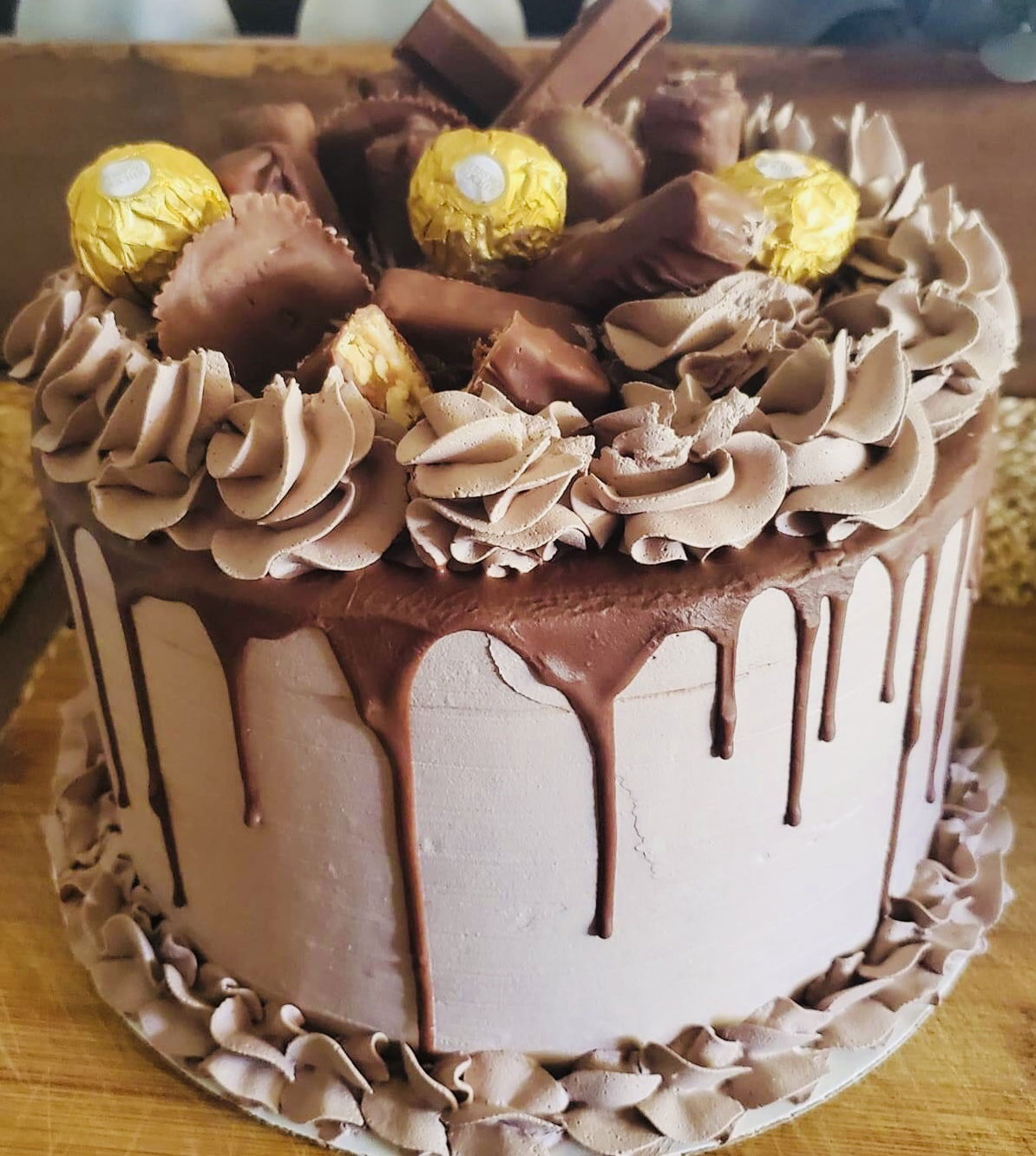 2 Layer Chocolate Overload Cake With Buttercream Frosting