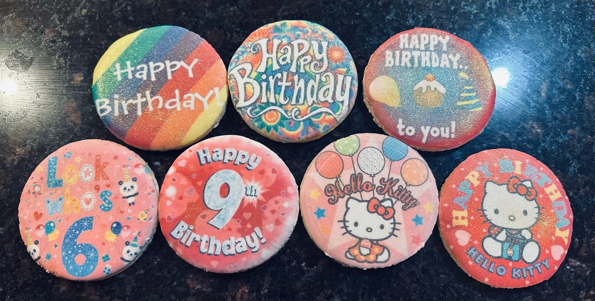 Royal Icing Birthday Sugar Cookies with Images