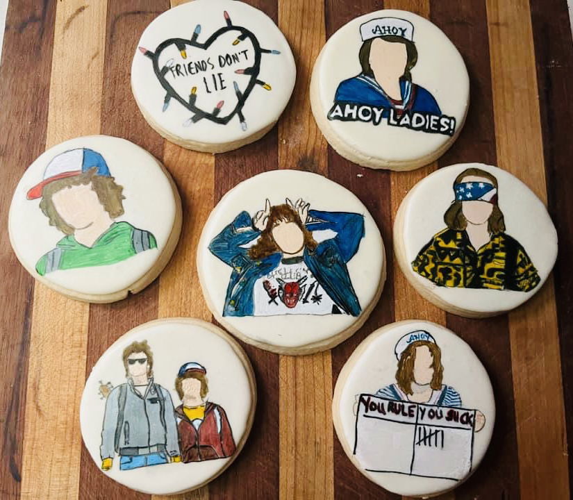 Royal Icing Stranger Things Cookies with Edible Images