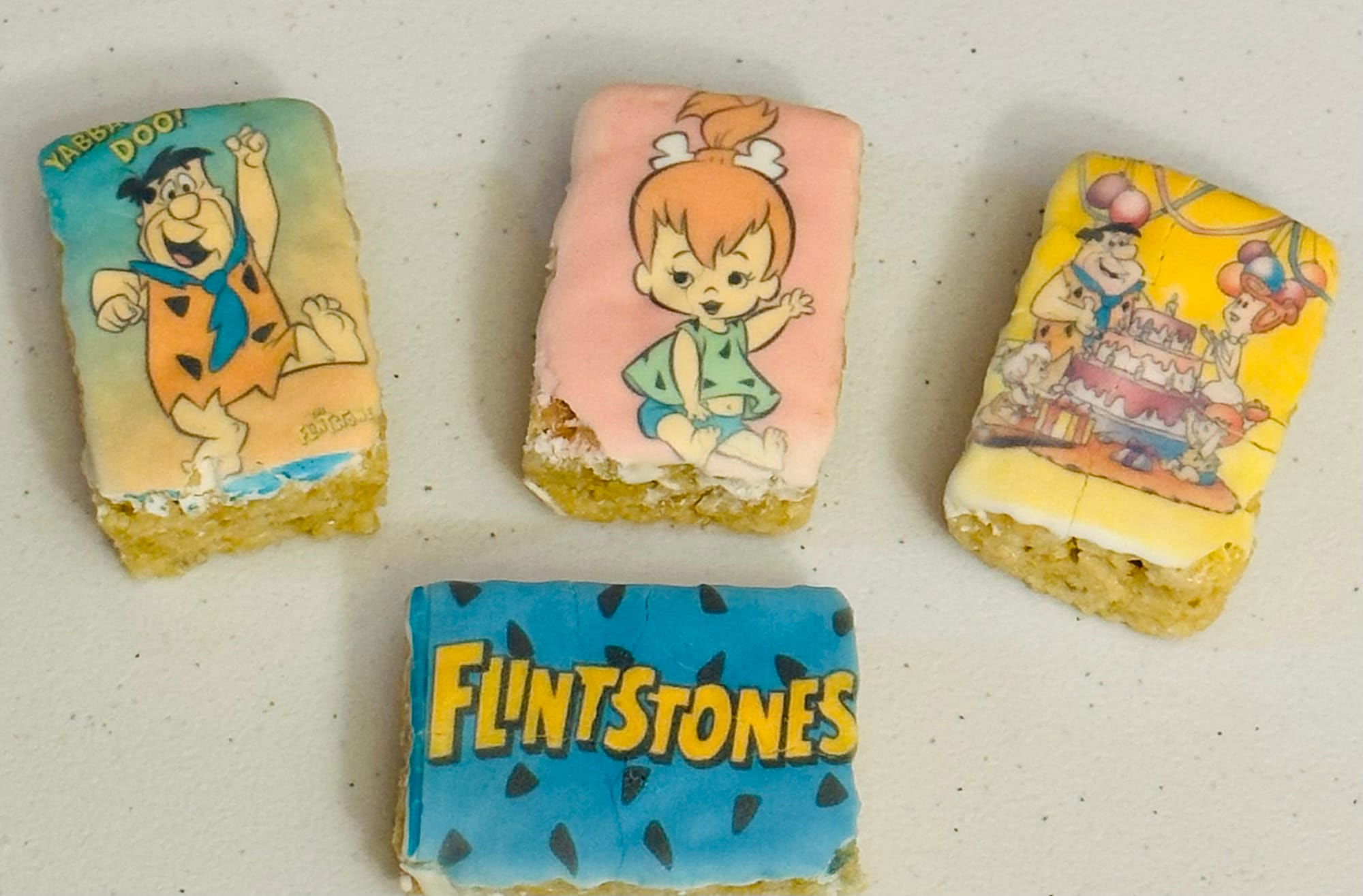 Flintstones Rice Crispy Treats with Images