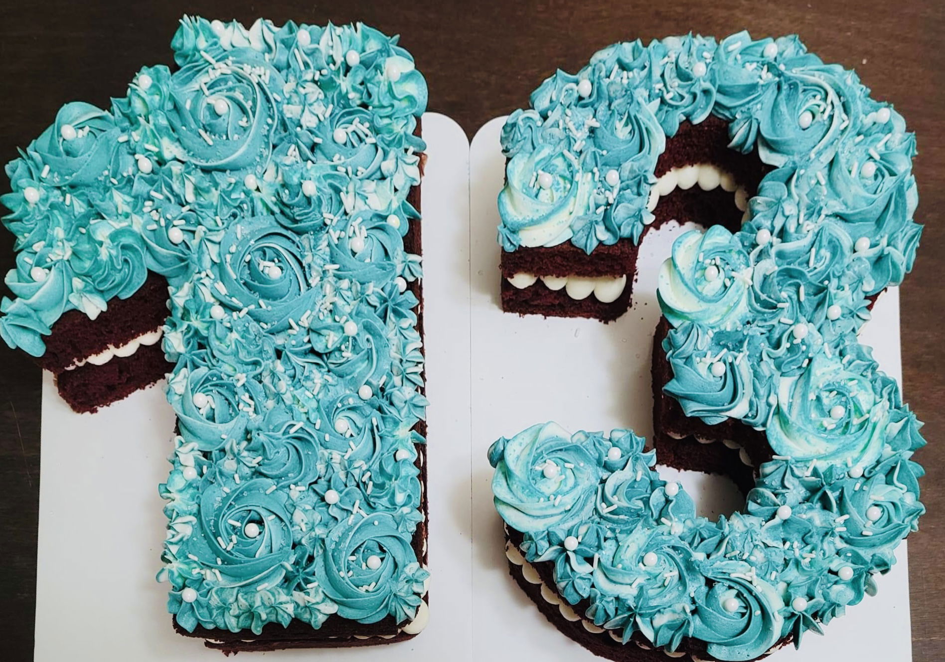 Number 13 Chocolate Cake with Buttercream Frosting