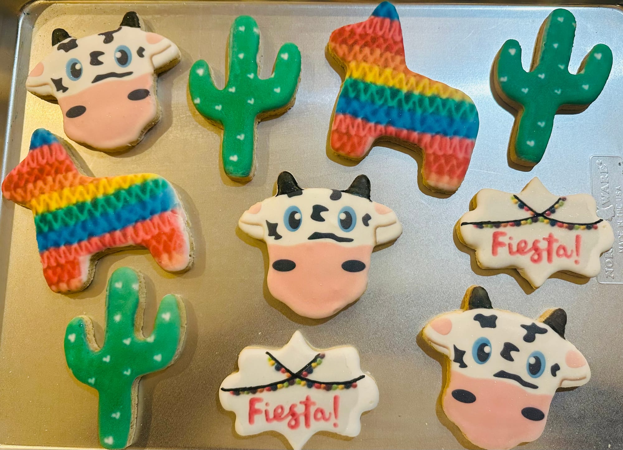 Fiesta Royal Icing Sugar Cookies with Images