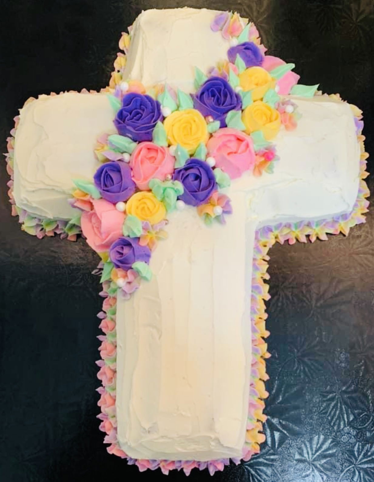 Vanilla Holy Cross Cake with Buttercream Frosting