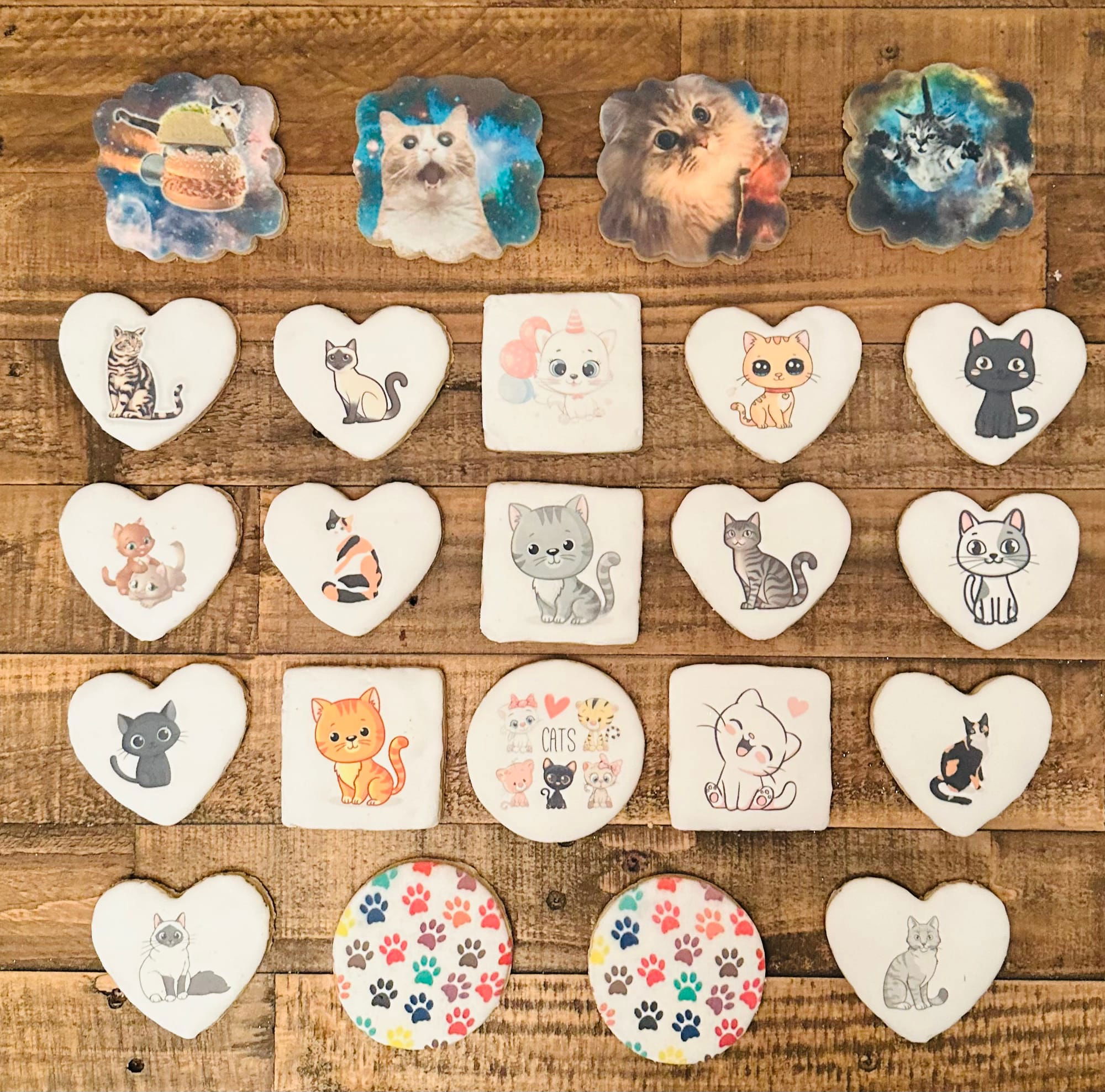 Cat Royal Icing Sugar Cookies with Images