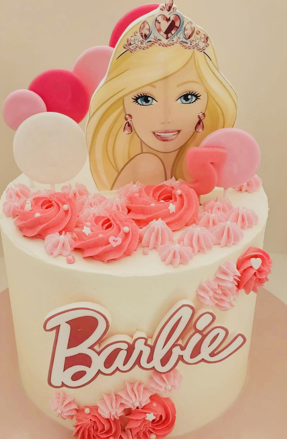 3 Layer Funfetti Barbie Cake with Buttercream Frosting
