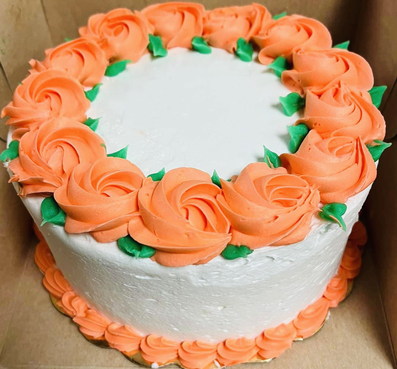 2 Layer Vanilla Cake with Buttercream Frosting!