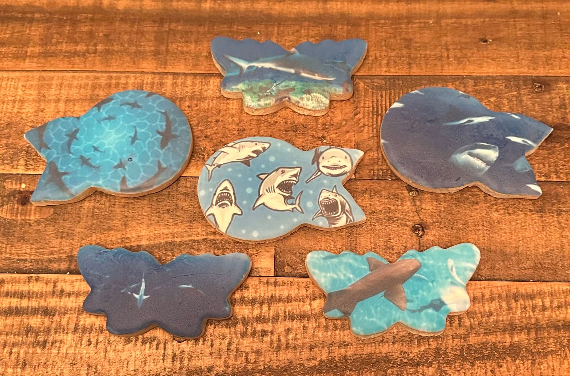 Royal Icing Shark Cookies with Images