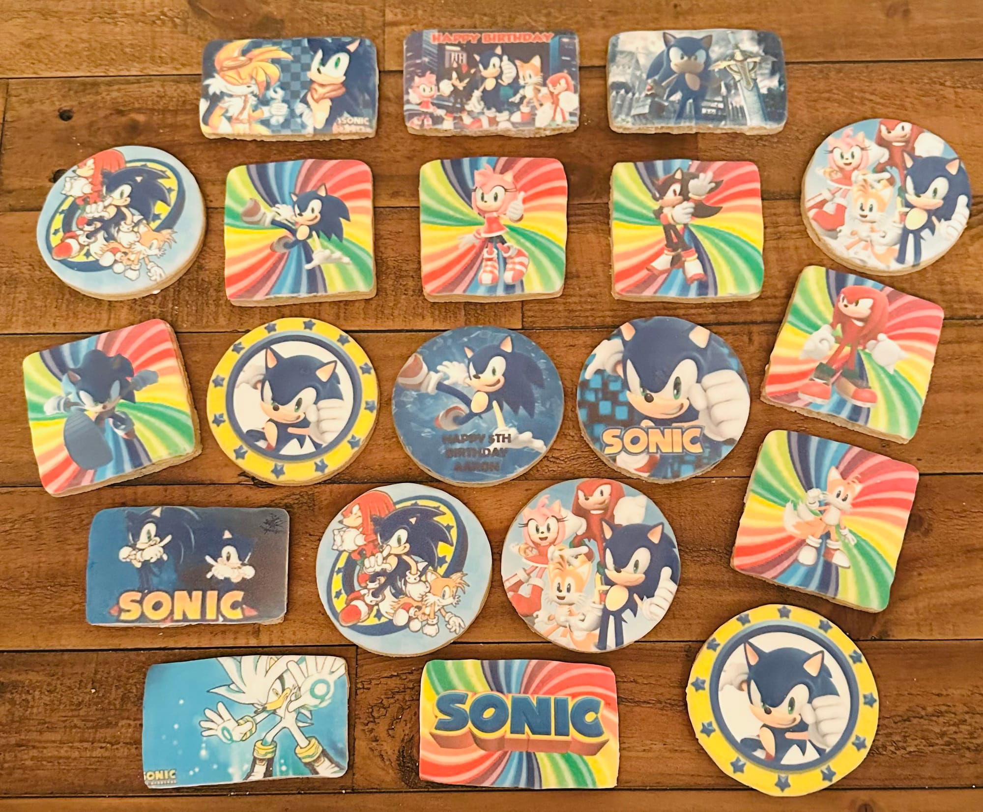 Sonic The Hedgehog Sugar Cookies with Royal Icing and Images