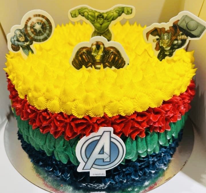 Marvel Superhero Theme Cake ( 2 Pounds ) - Your Koseli Celebrations