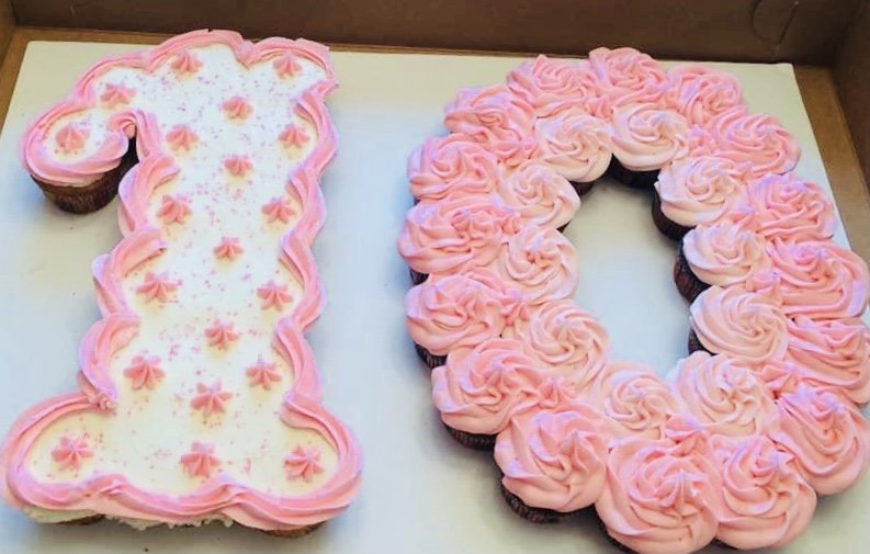 Number 10 Birthday Cake | 10 birthday cake, Number birthday cakes, Birthday  cupcakes