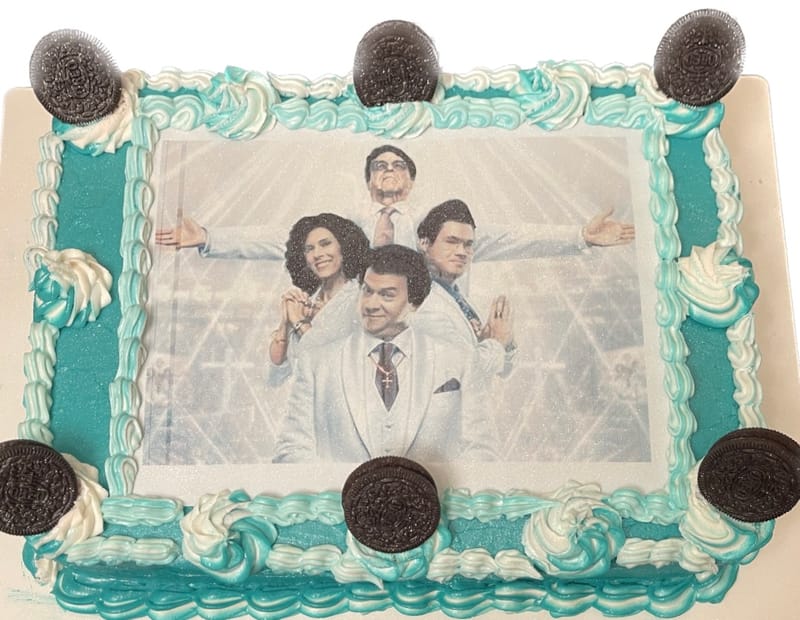 2 Layer Vanilla The Righteous Gemstones Cake with Buttercream Frosting