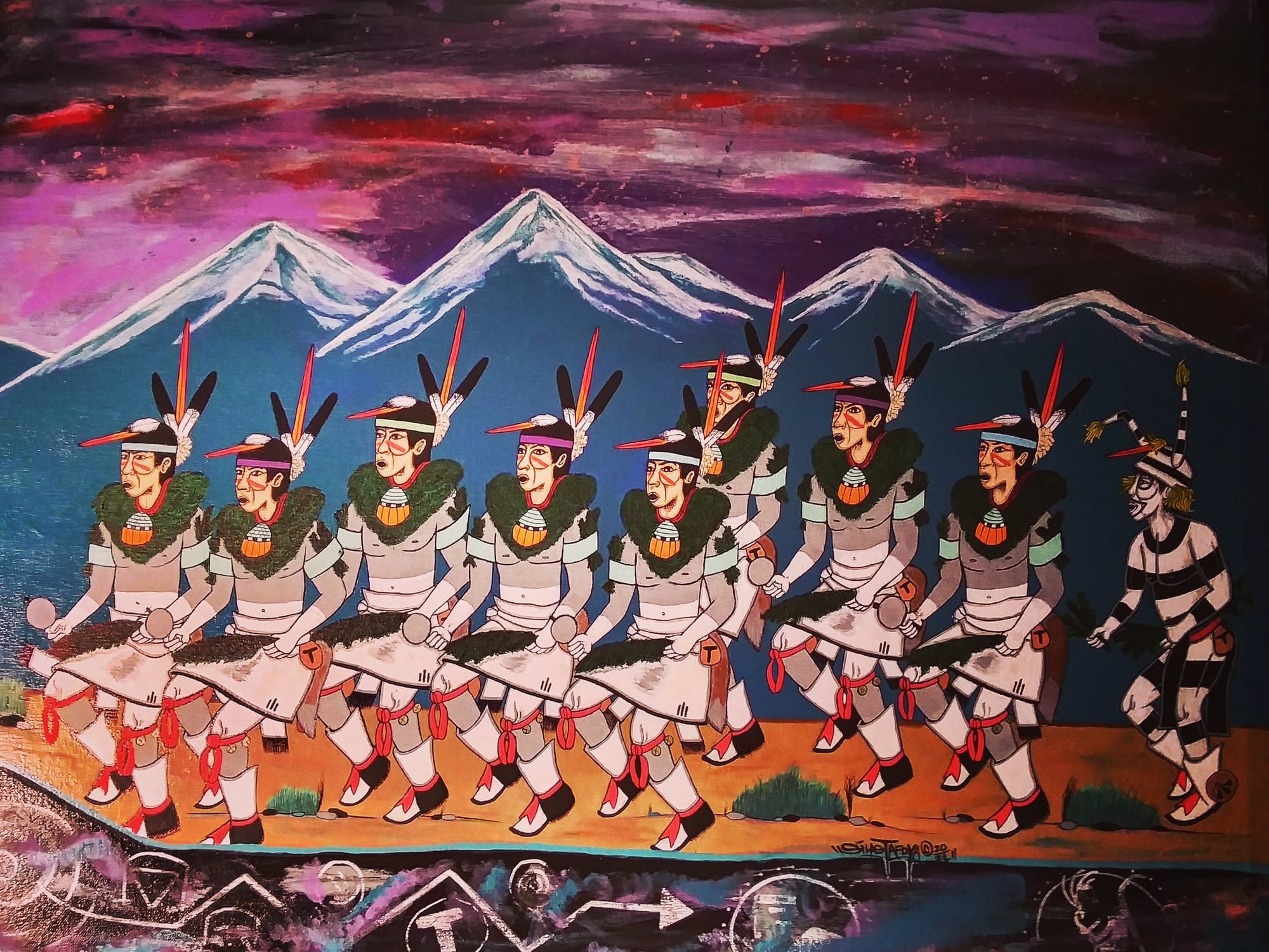 The Santa Clara Pueblo Cloud Dance" by Silas Tofoya"