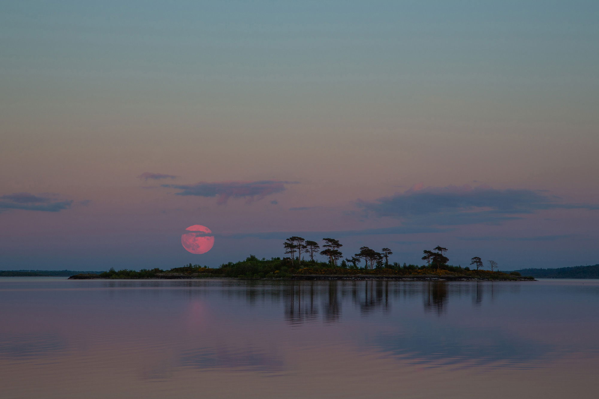 Super Full Moon over Lusteen Island, Lough Mask