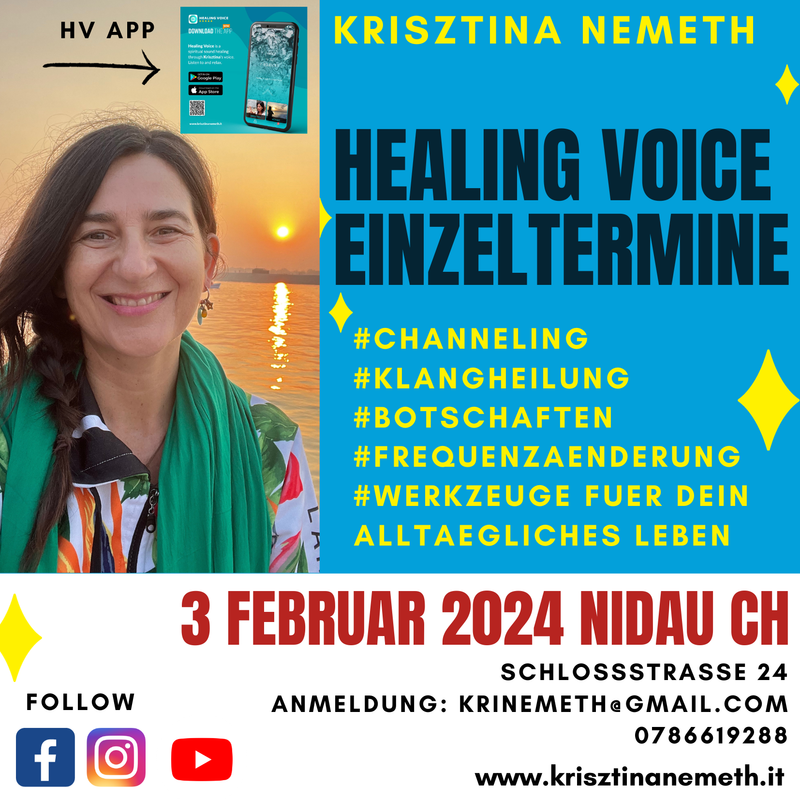 Healing Voice Einzeltermine Nidau CH auf deutsch