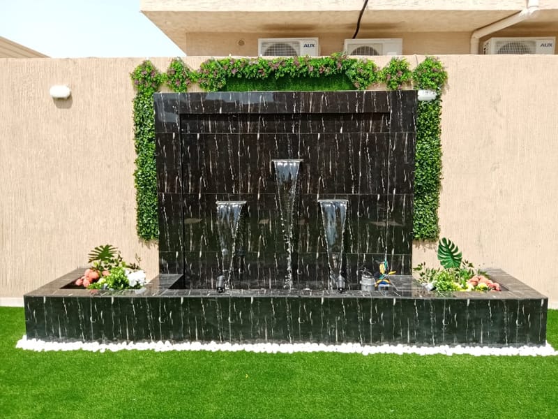 اعمال الشركة عمل شلال صناعي الهدي لتنسيق الحدائق