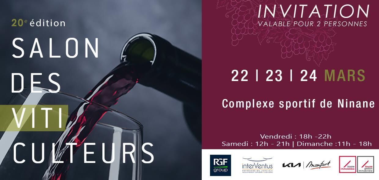 20ème Salon du Vin de Chaudfontaine ce Week-end 22/23 et 24 Mars 2024