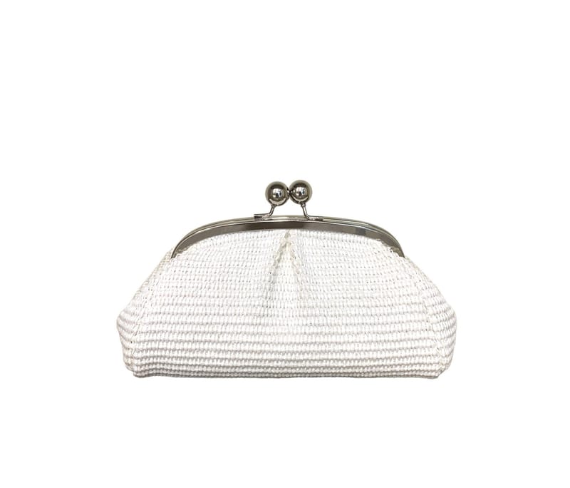 AIDA RAFIA BIANCO HARDWARE ARGENTO Leather SHOP