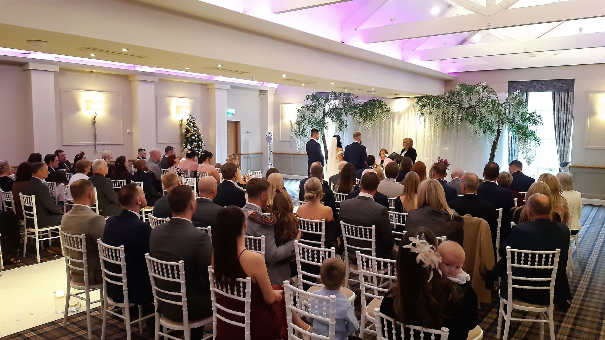 All day package at Carden Park. The ceremony, wedding breakfast and evening disco.